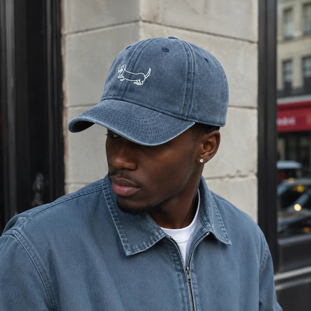 Dachshund Retro Washed Cotton Baseball Cap