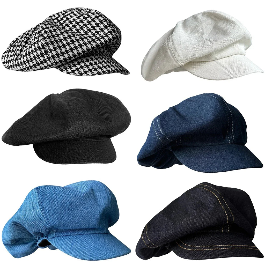 Daladier Linen Beret Newsboy Cap