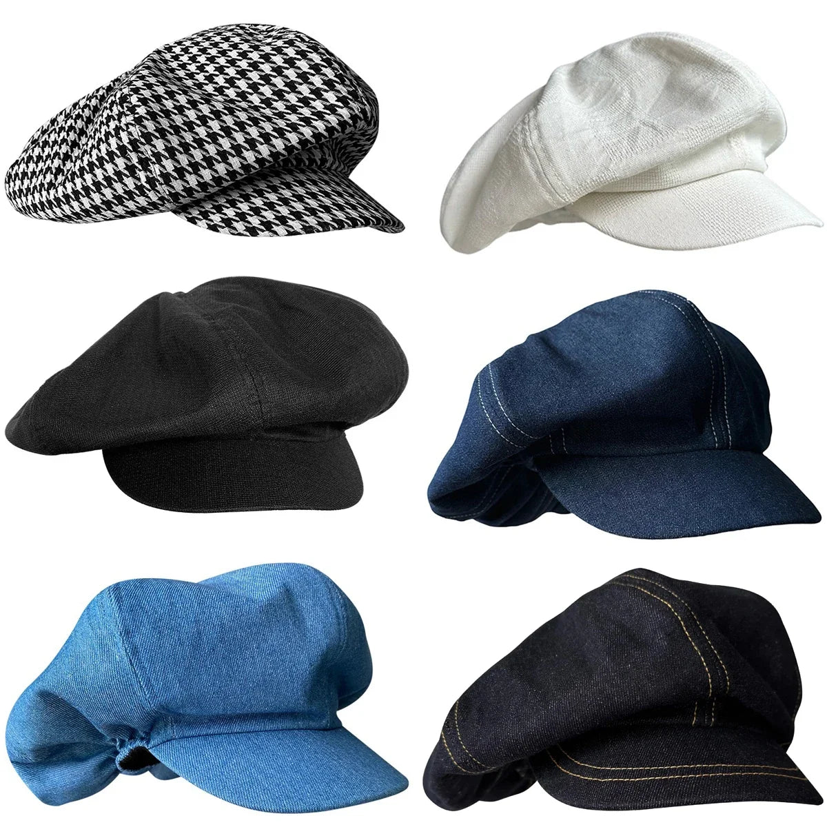Daladier Linen Beret Newsboy Cap