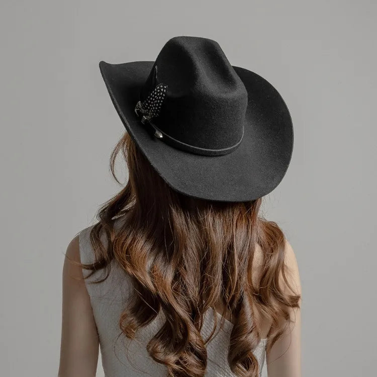 Dallas Feathers Wool Western Cowboy Hat