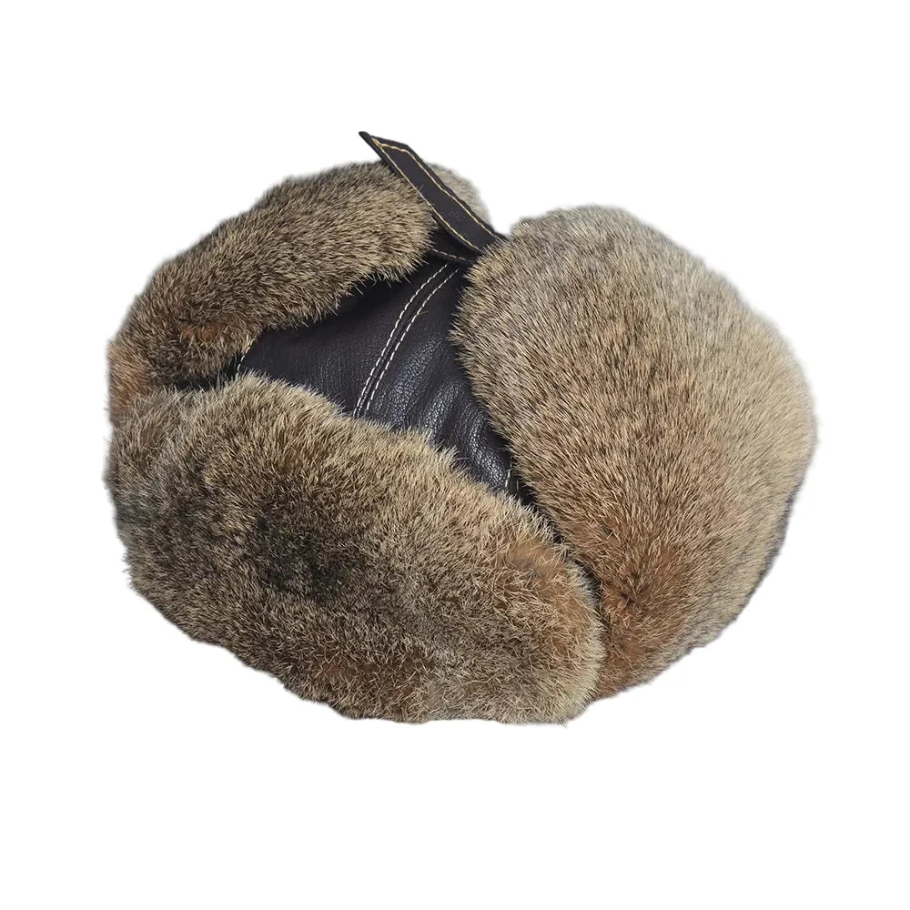 Dallas Winter Fur Genuine Leather Trapper Bomber Hat