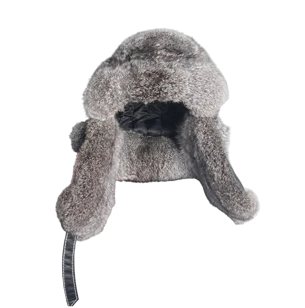 Dallas Winter Fur Genuine Leather Trapper Bomber Hat