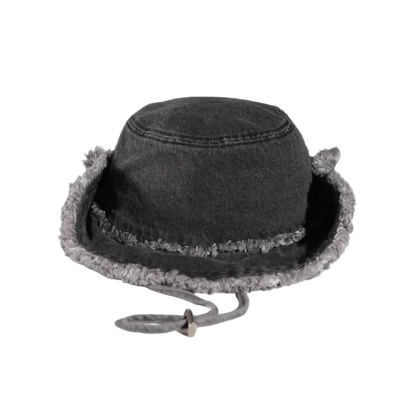 Dayton Tassle Brim Denim Bucket Hat