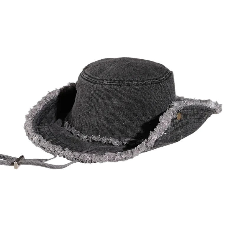 Dayton Tassle Brim Denim Bucket Hat