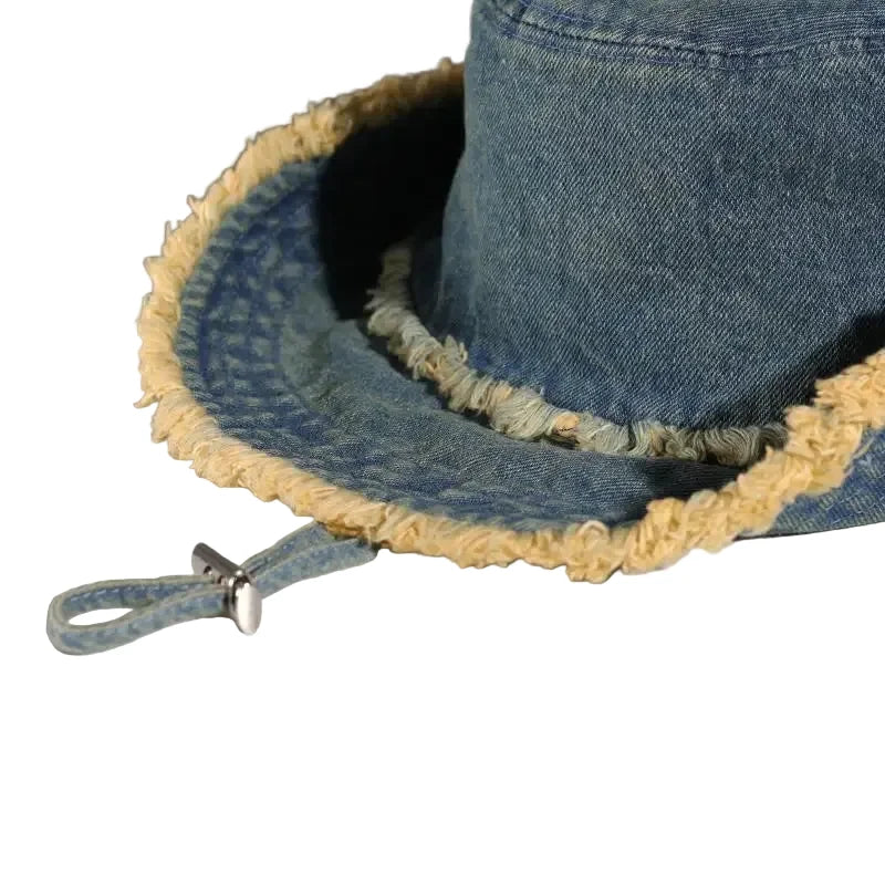 Dayton Tassle Brim Denim Bucket Hat