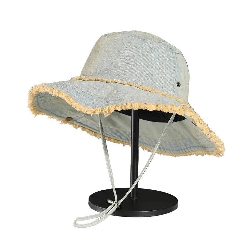 Dayton Tassle Brim Denim Bucket Hat