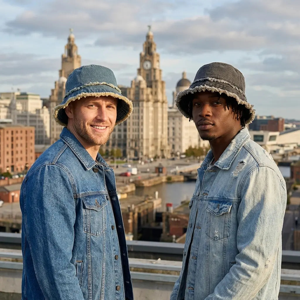 Dayton Tassle Brim Denim Bucket Hat