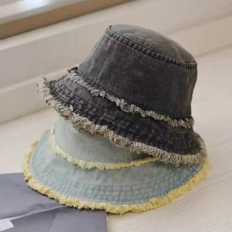 Dayton Tassle Brim Denim Bucket Hat