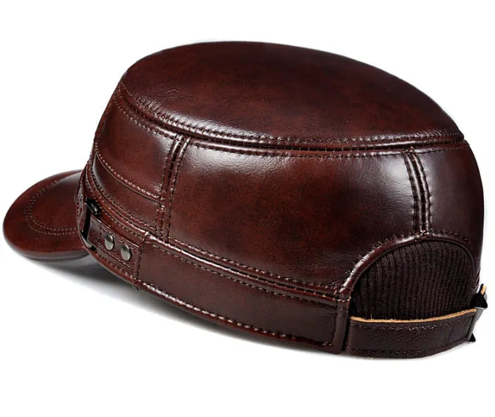 Dayton Earflaps Genuine Leather Army Cap