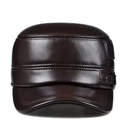 Dayton Earflaps Genuine Leather Army Cap
