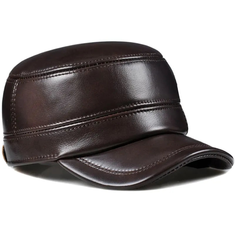 Dayton Earflaps Genuine Leather Army Cap