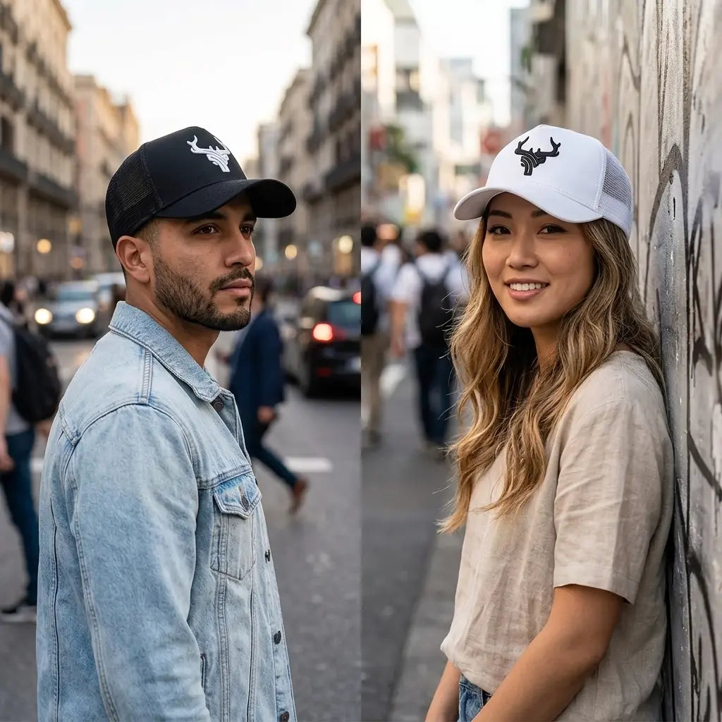 Deer Head Cotton Trucker Cap