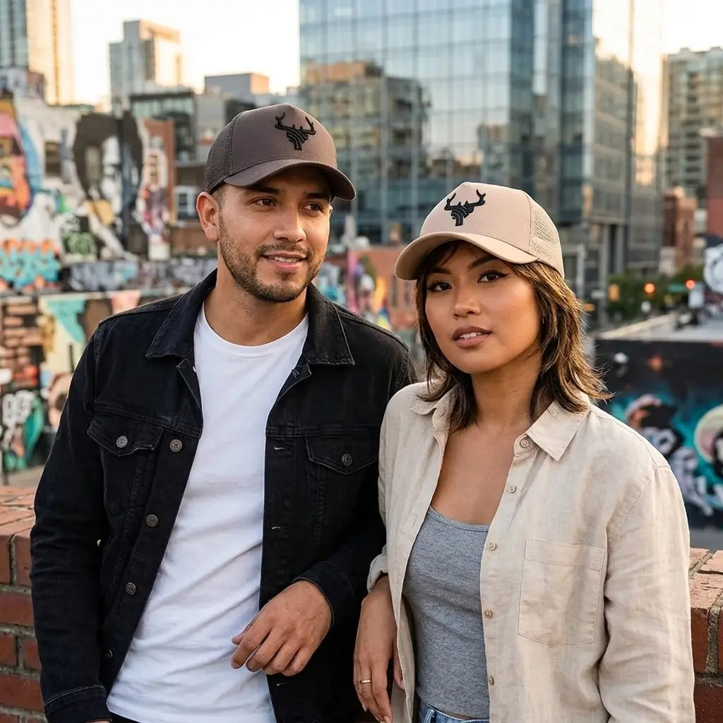 Deer Head Cotton Trucker Cap
