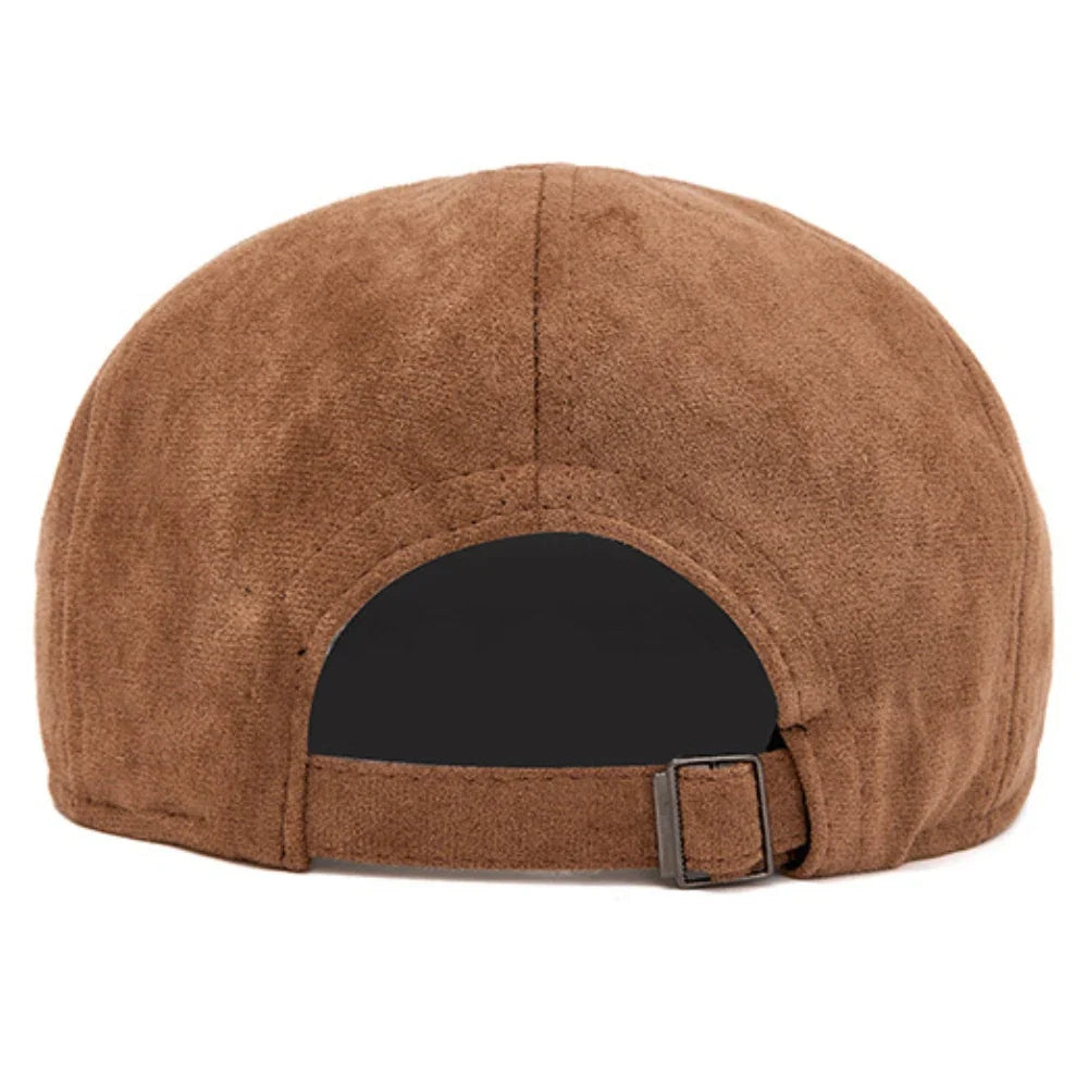 Delacroix Retro Suede Newsboy Cap