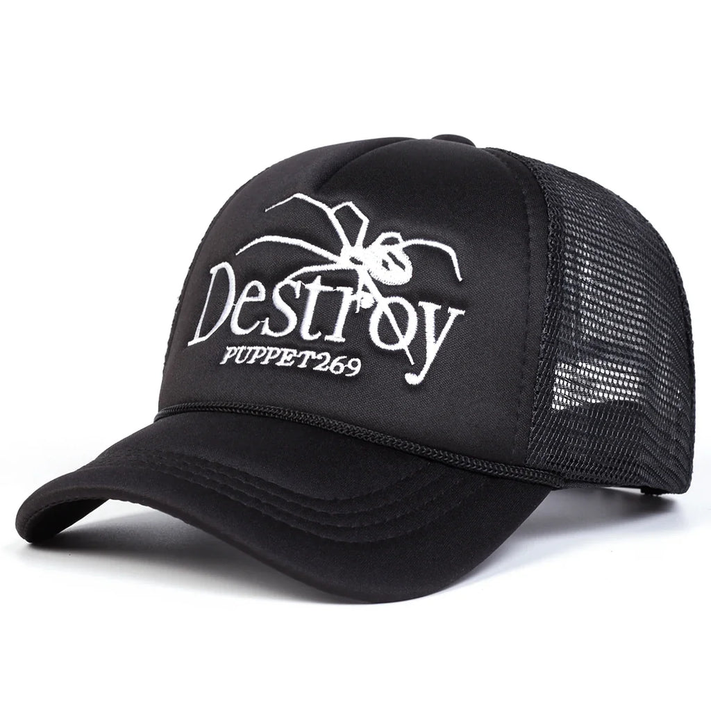Destroy Spider Puppet 269 Trucker Cap