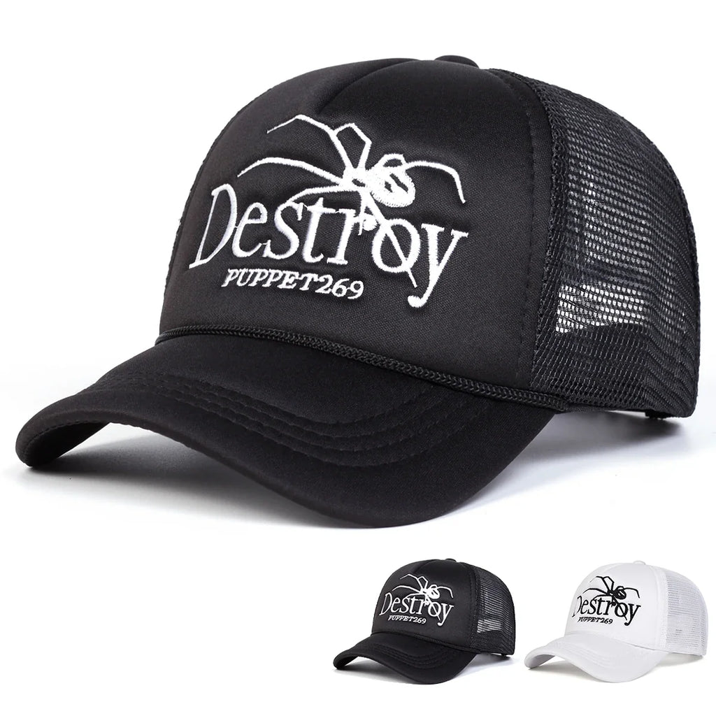 Destroy Spider Puppet 269 Trucker Cap