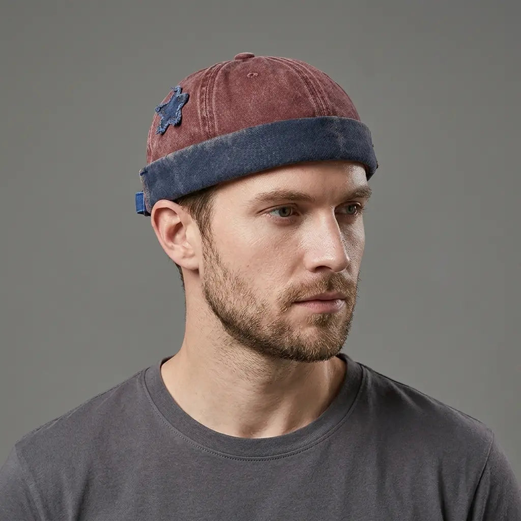 Devifon Distressed Washed Cotton Docker Cap
