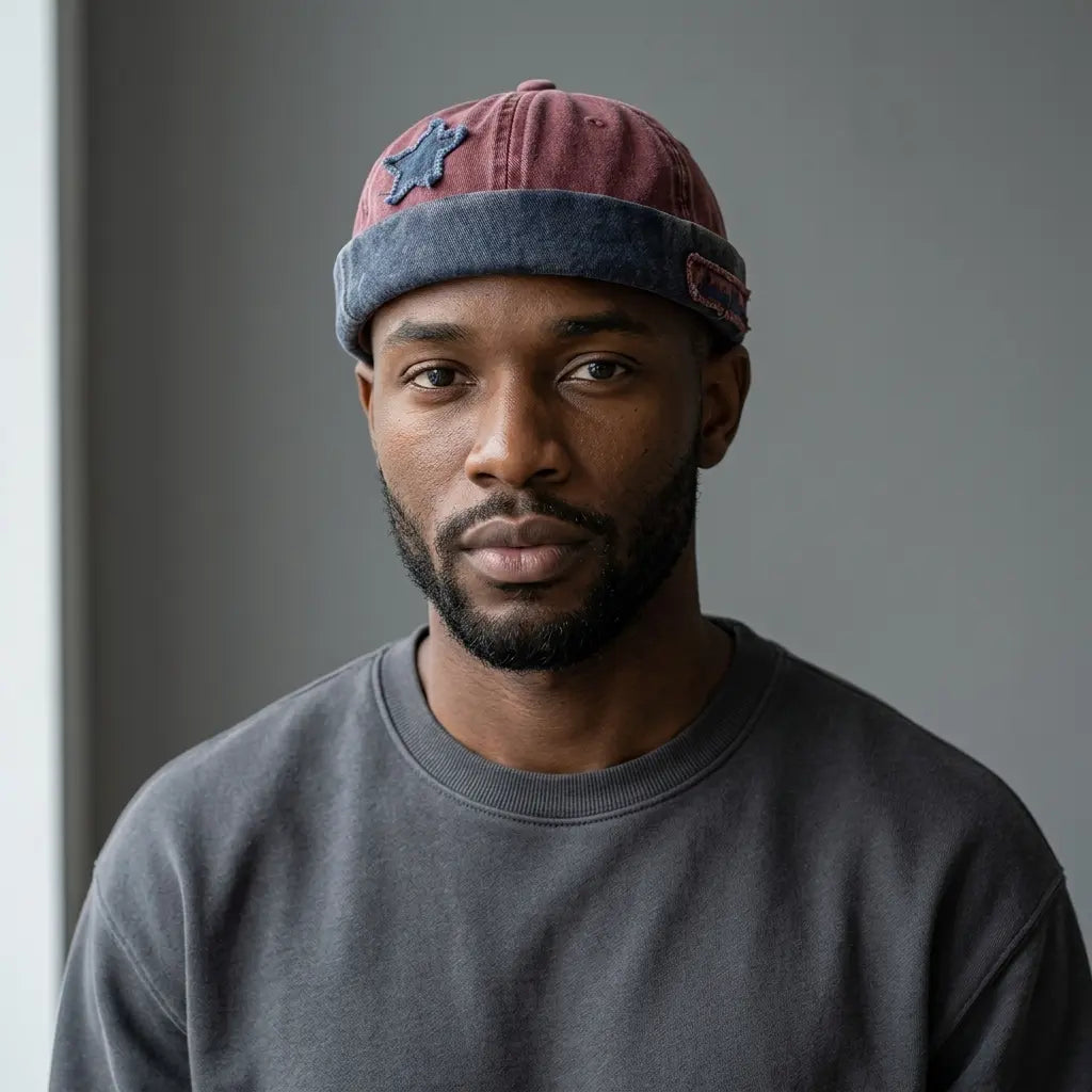 Devifon Distressed Washed Cotton Docker Cap