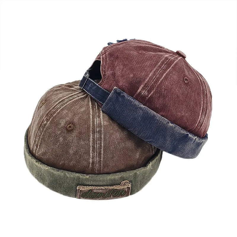 Devifon Distressed Washed Cotton Docker Cap