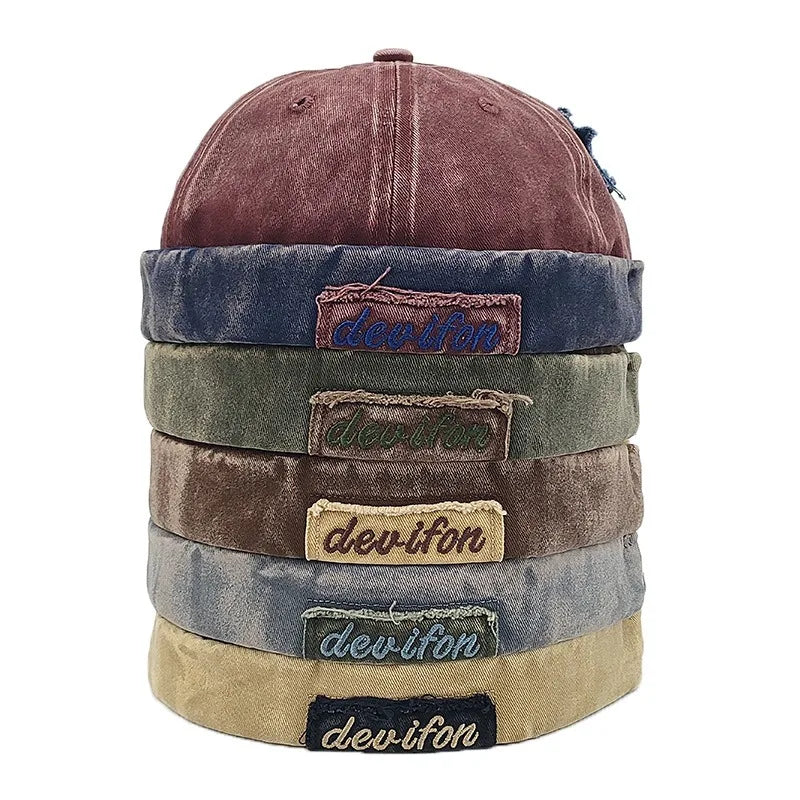 Devifon Distressed Washed Cotton Docker Cap