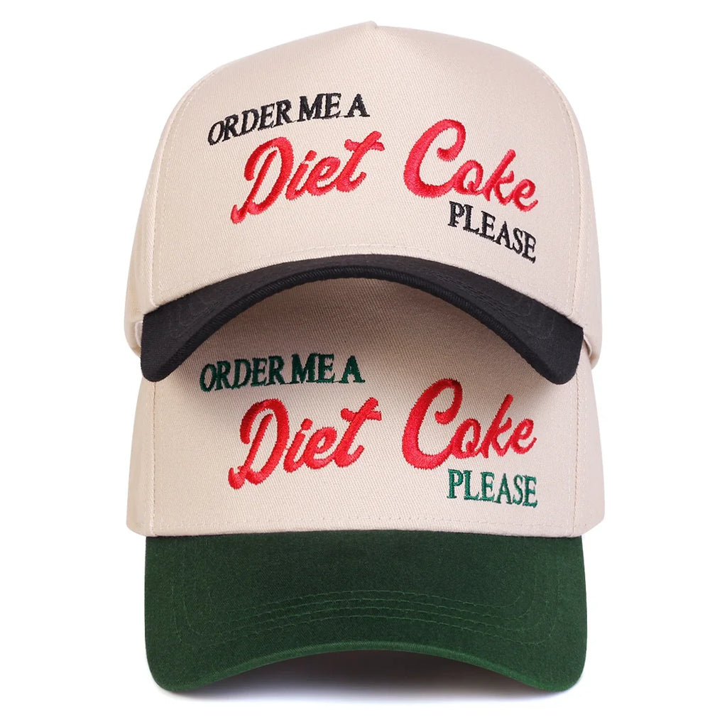Diet Coke Please White Cotton Baseball Cap