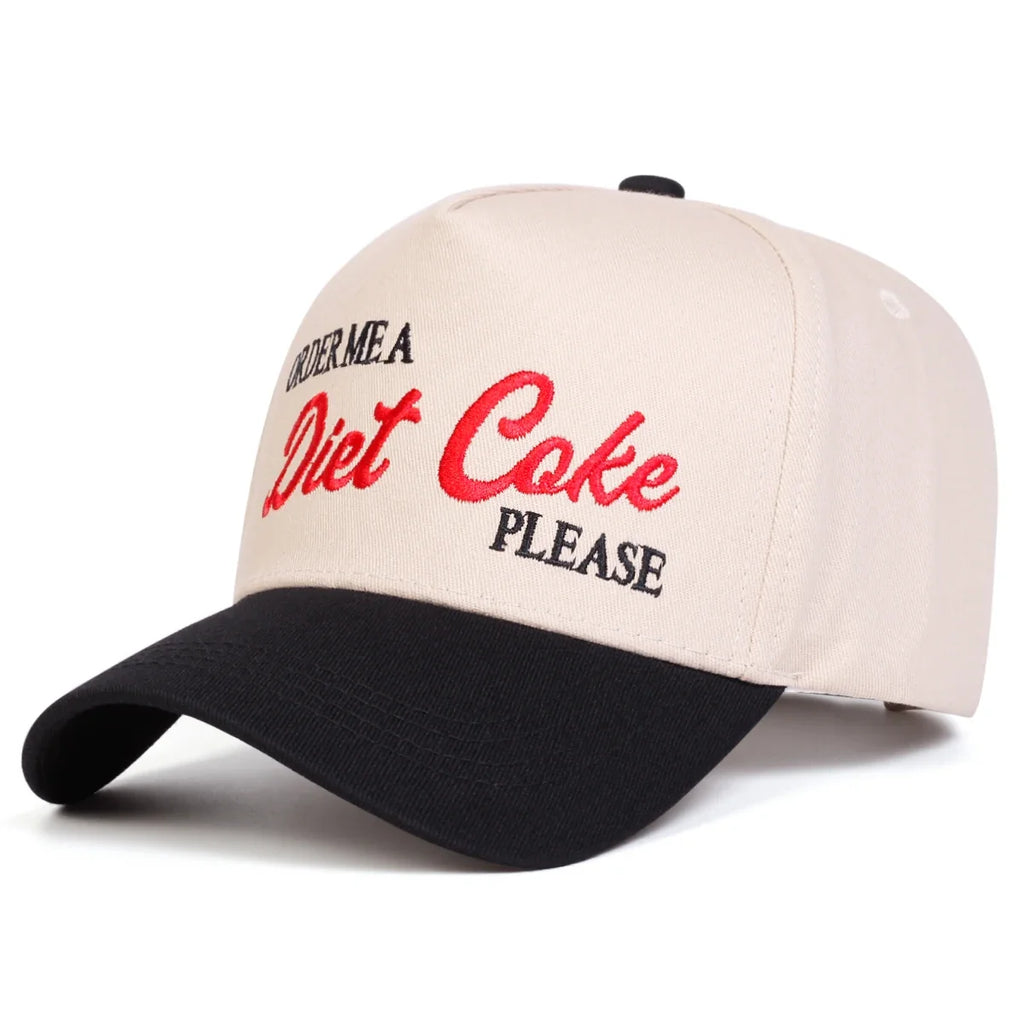 Diet Coke Please White Cotton Baseball Cap
