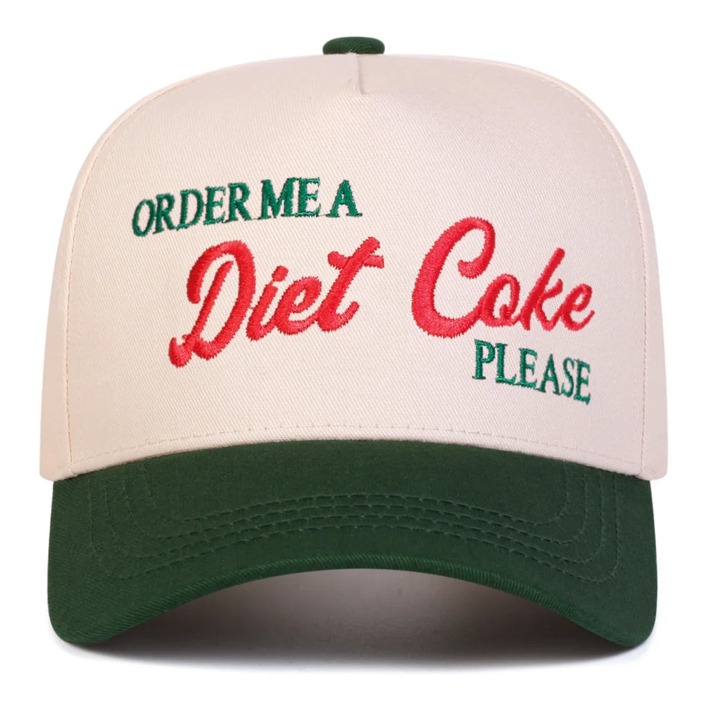 Diet Coke Please White Cotton Baseball Cap