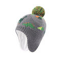 Dinosaurs Kids Winter Earflaps Pom Pom Beanie