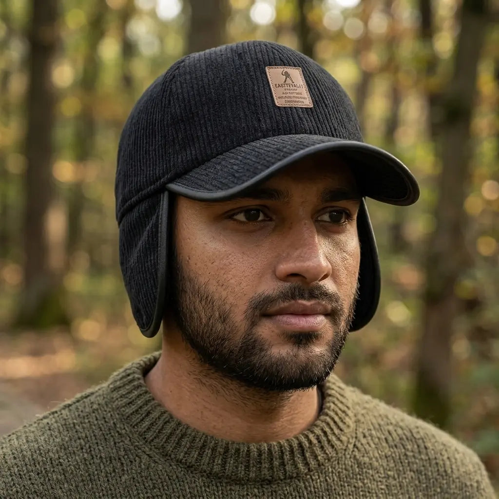 Golf Winter Earflaps Corduroy Baseball Cap