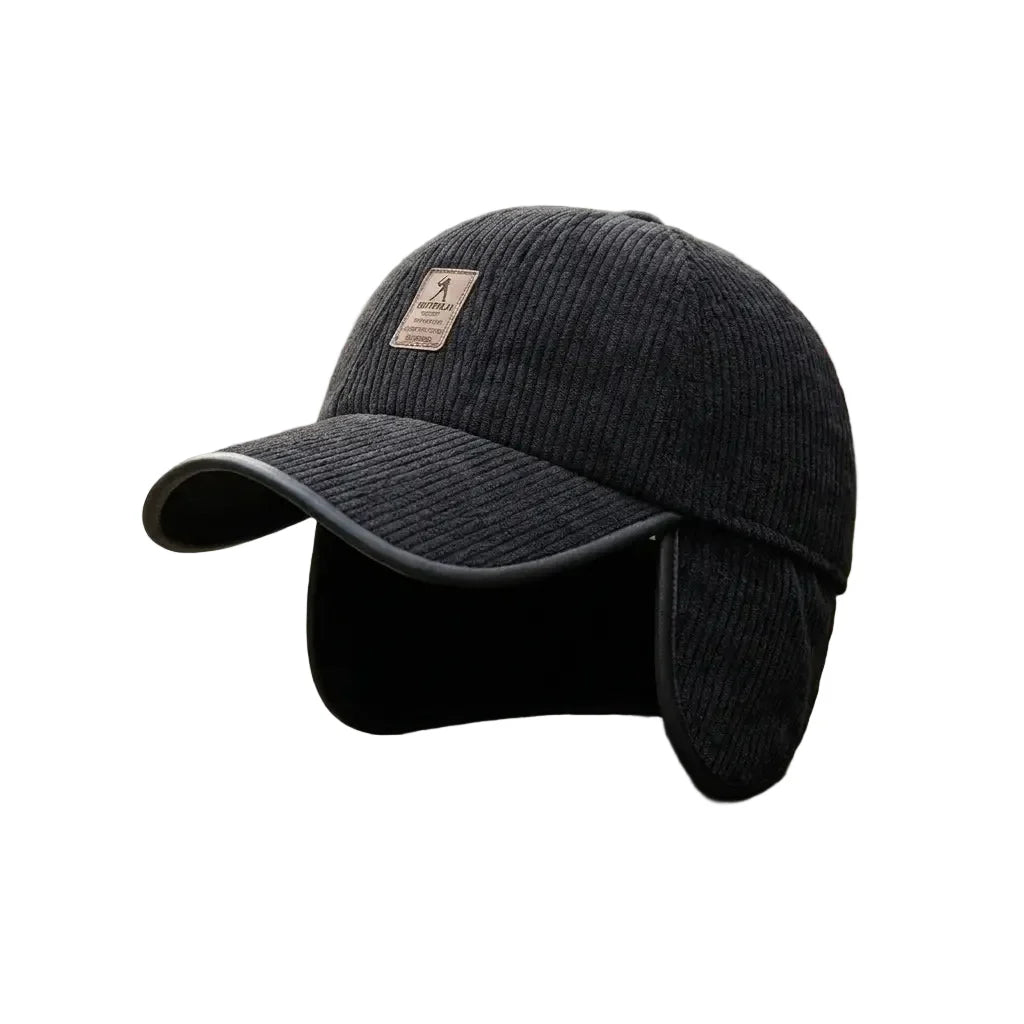 Golf Winter Earflaps Corduroy Baseball Cap