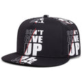Don't Give Up Black Snapback Cap
