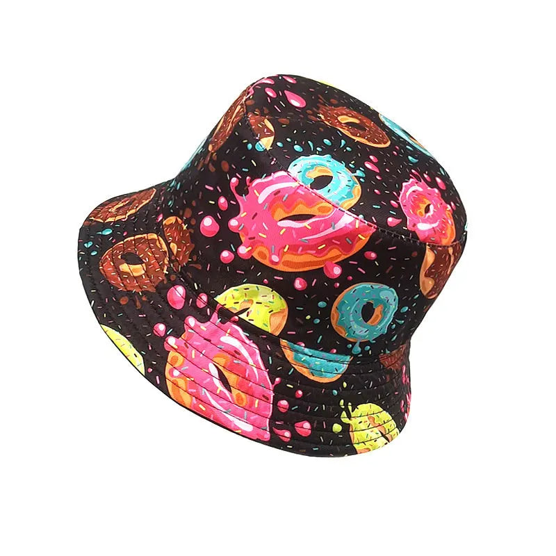 Donuts Print Reversible Bucket