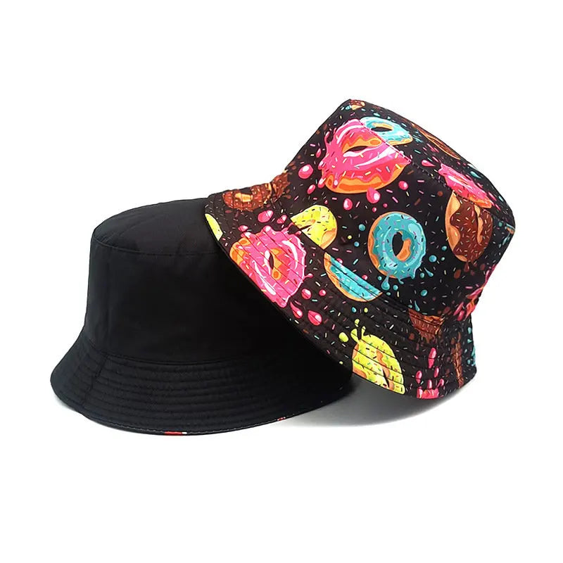 Donuts Print Reversible Bucket