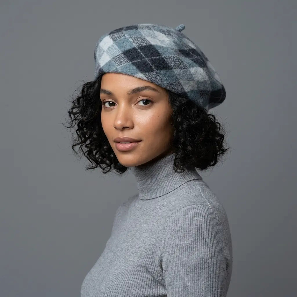 Dordogne Women Rhombuses Wool Beret