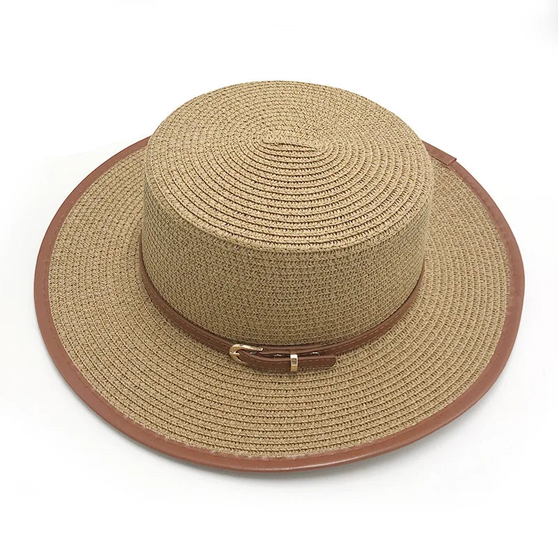 Dos Santos Summer Straw Boater Hat
