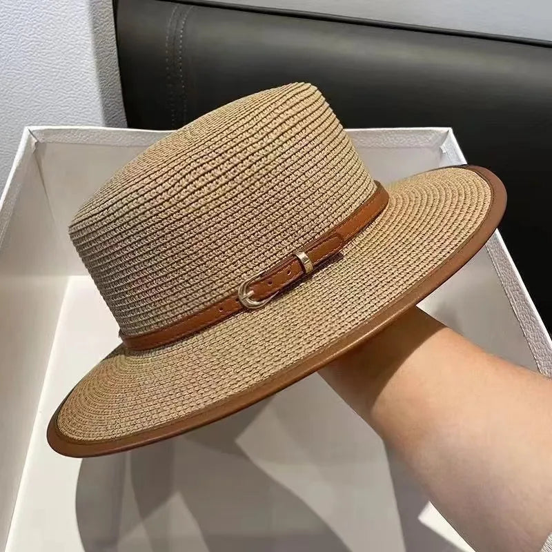 Dos Santos Summer Straw Boater Hat