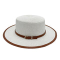 Dos Santos Summer Straw Boater Hat