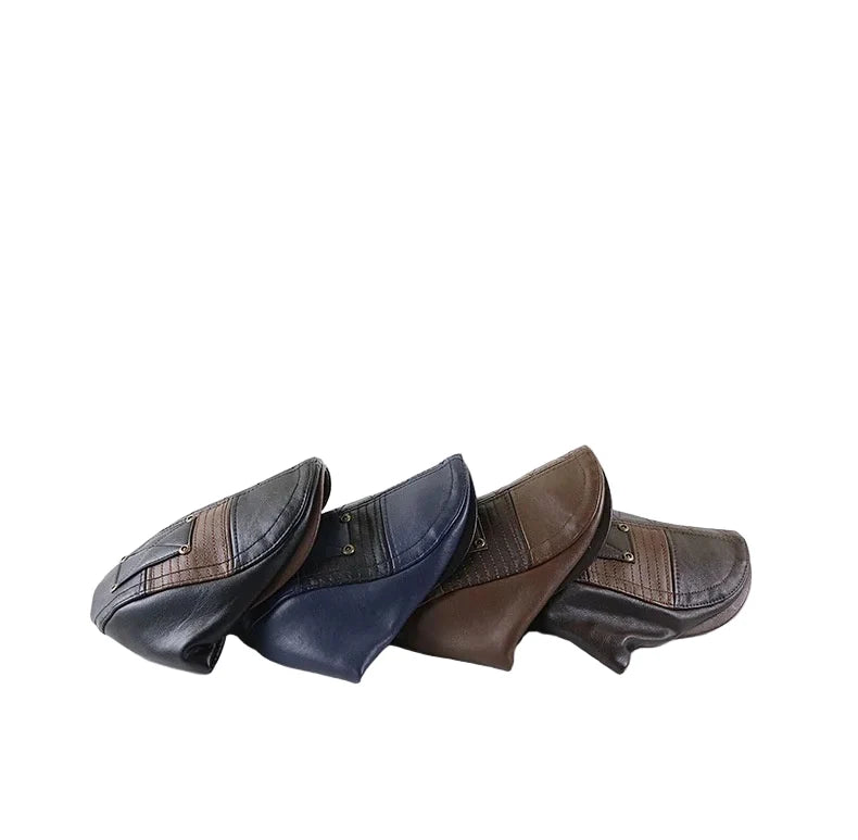 Douglas Leather Duckbill Flat Cap