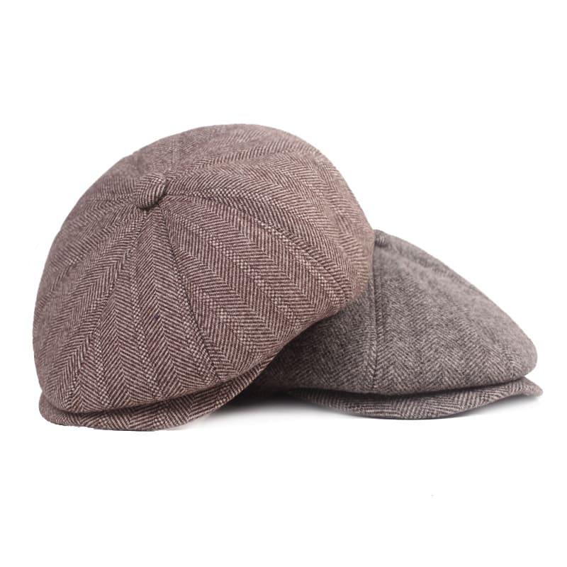 Dover Herringbone Earflaps Newsboy Cap