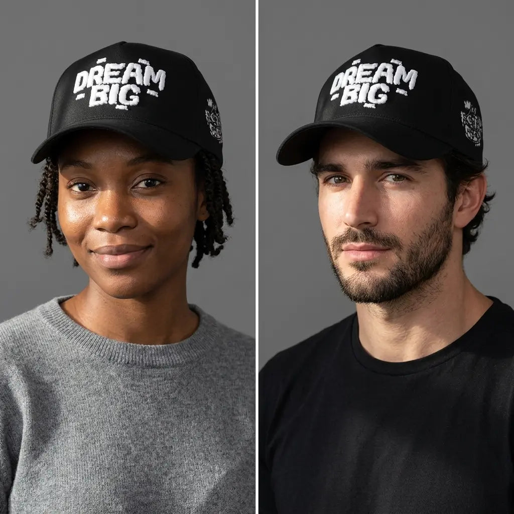 Dream Big Adjustable Black Baseball Cap