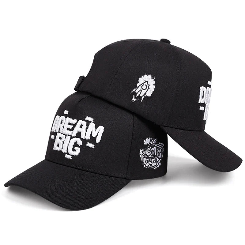 Dream Big Adjustable Black Baseball Cap