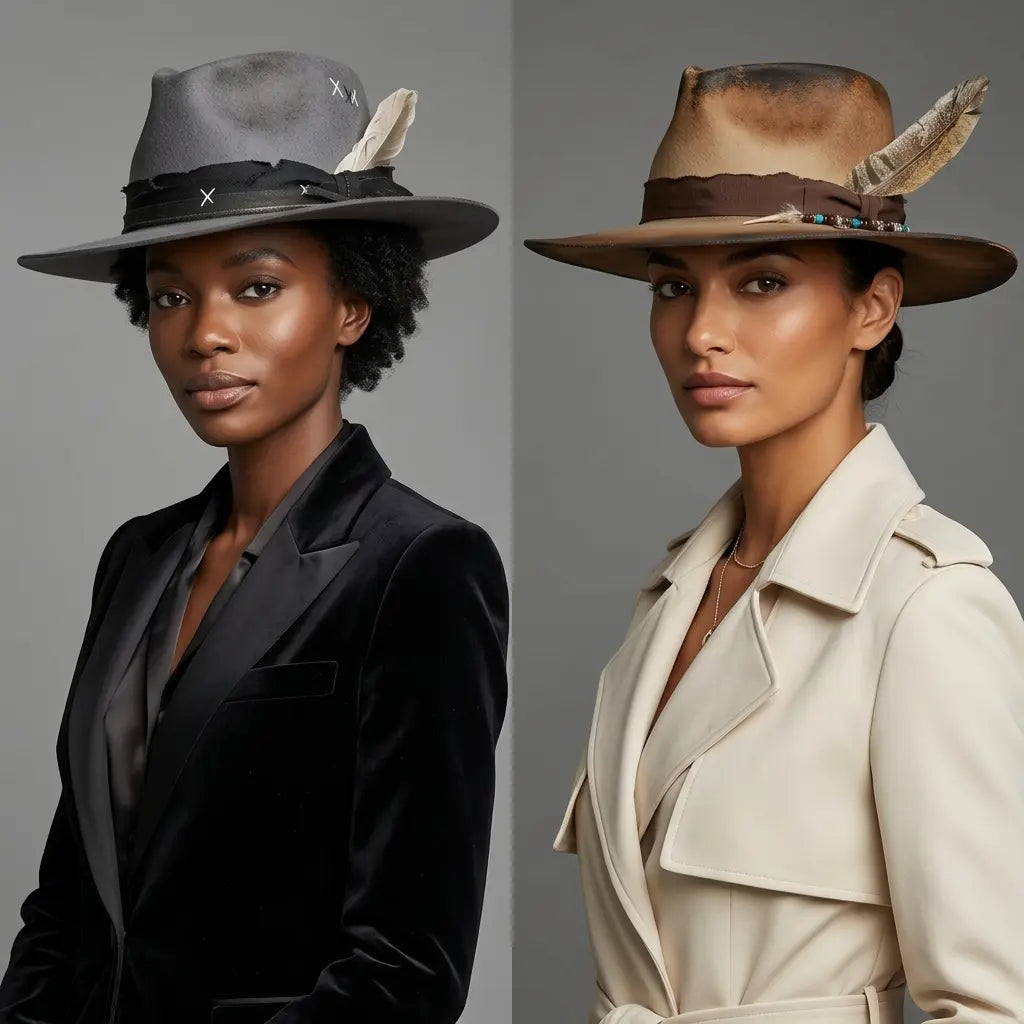 Duadet Feathers Trilby Hat