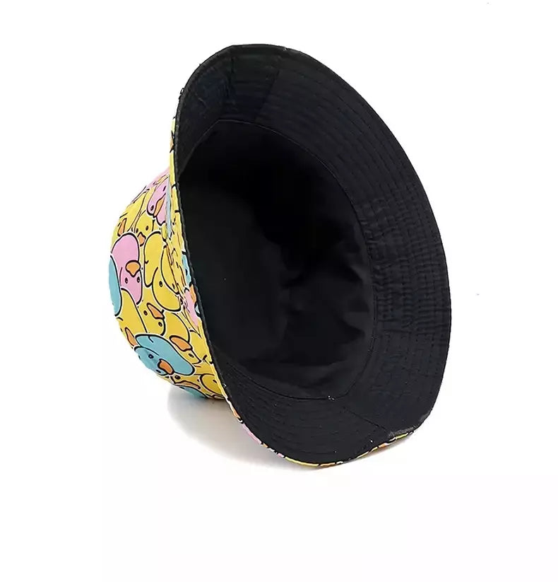 Duck Cartoon Reversible Bucket Hat