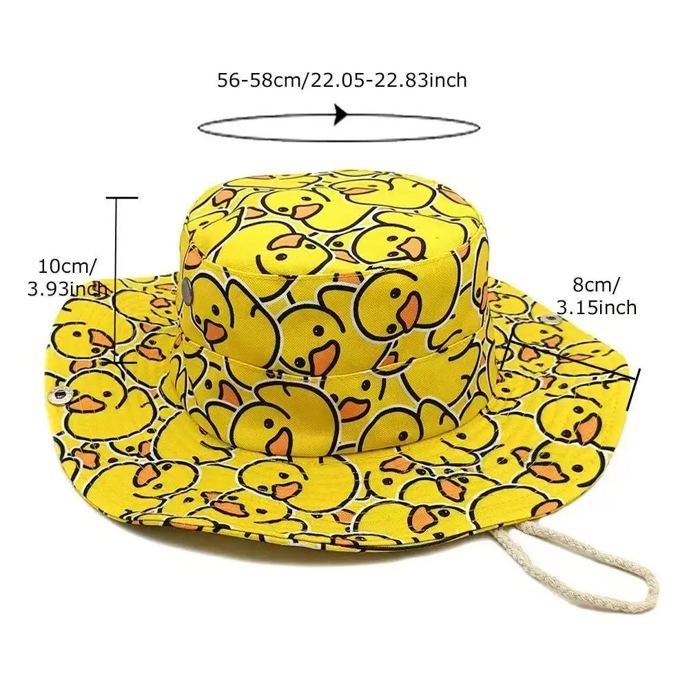Ducks Cartoon Retro Fisherman Bucket Hat