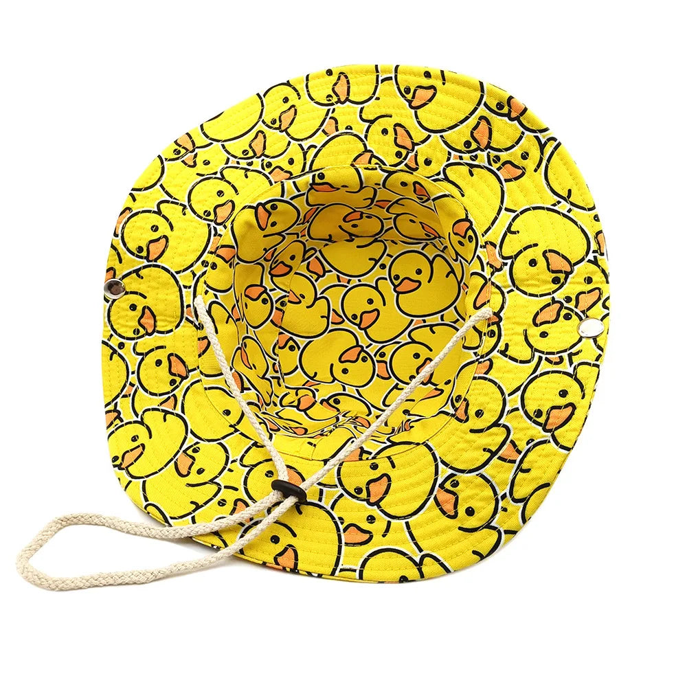 Ducks Cartoon Retro Fisherman Bucket Hat