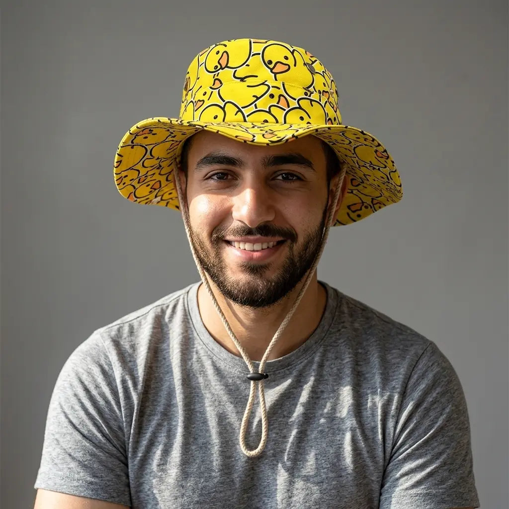 Ducks Cartoon Retro Fisherman Bucket Hat