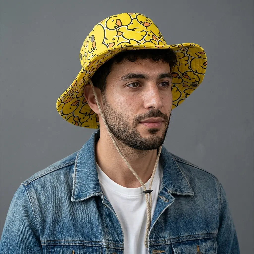 Ducks Cartoon Retro Fisherman Bucket Hat