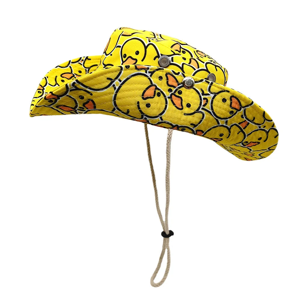 Ducks Cartoon Retro Fisherman Bucket Hat