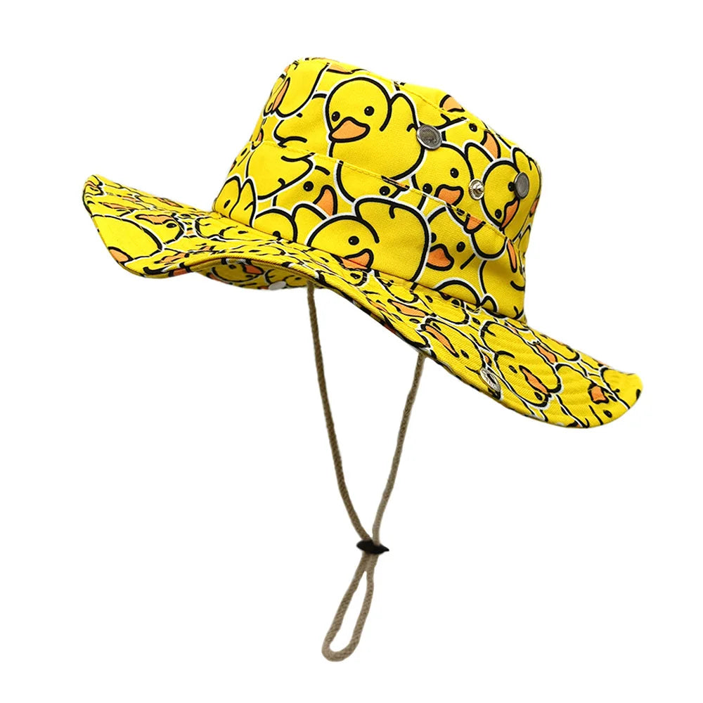 Ducks Cartoon Retro Fisherman Bucket Hat