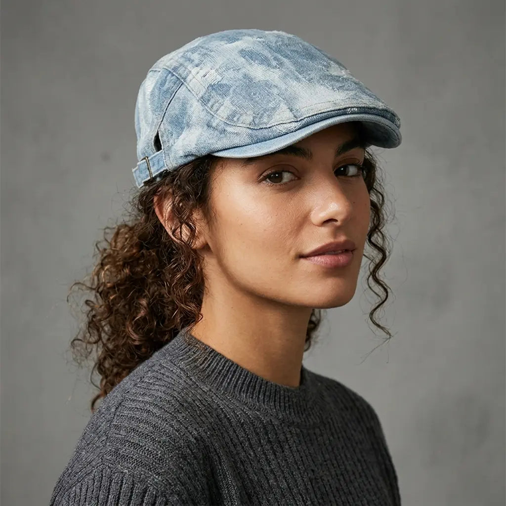 Dunes Painting Retro Cotton Duckbill Flat Cap